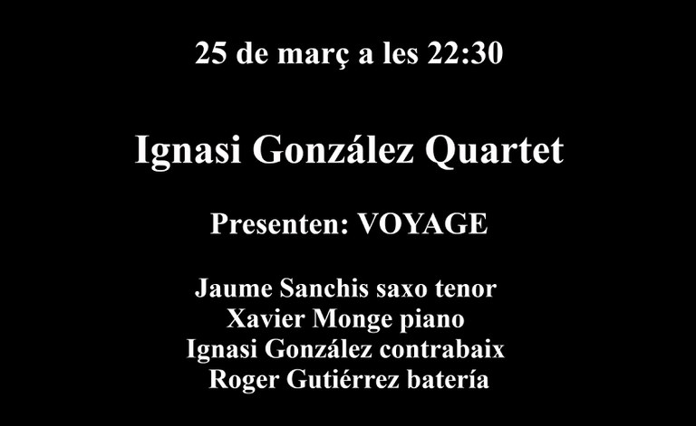 CONCERT · IGNASI GONZÁLEZ QUARTET