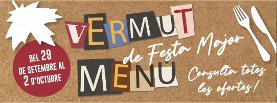 VERMUT I MENÚ DE FESTA MAJOR