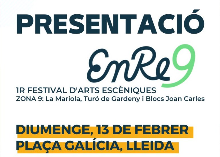 1r FESTIVAL DE ARTES ESCÉNICAS · ENRE9
