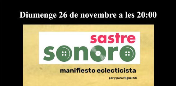 CONCIERTO · SASTRE SONORO