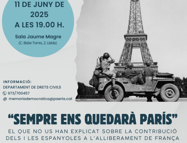 DEBATES DE MEMORIA · "SIEMPRE NOS QUEDARÀ PARÍS"