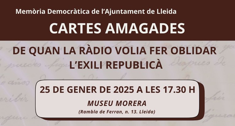 ESPECTÁCULO · "CARTES AMAGADES"