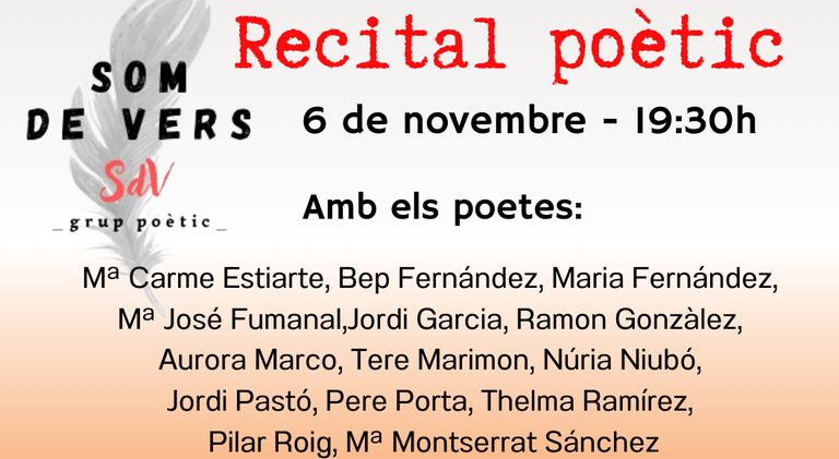 RECITAL POÉTICO · "SOM DE VERS"