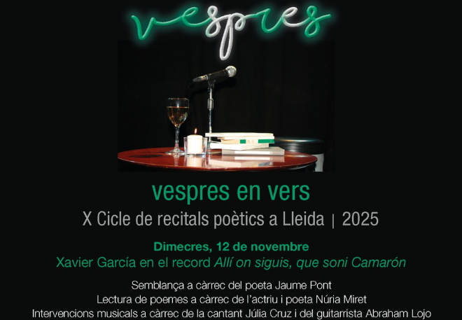 "VESPRES EN VERS" · XAVIER GARCIA EN EL RECUERDO